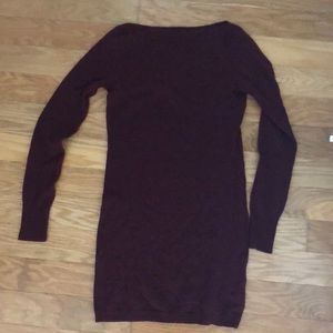 Classic maroon sweater dress